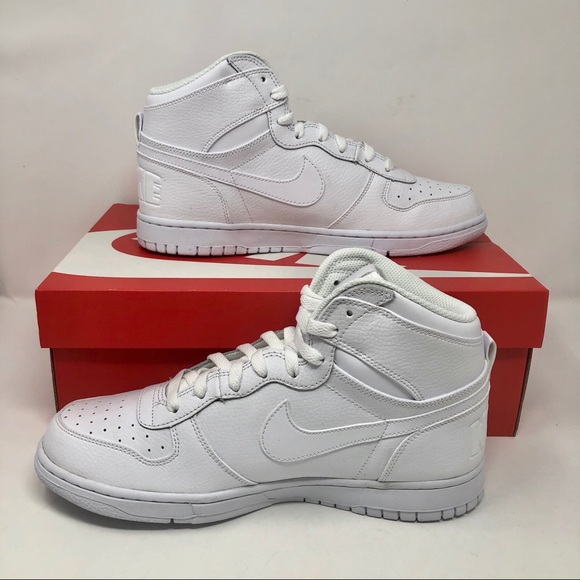 white basketball high tops